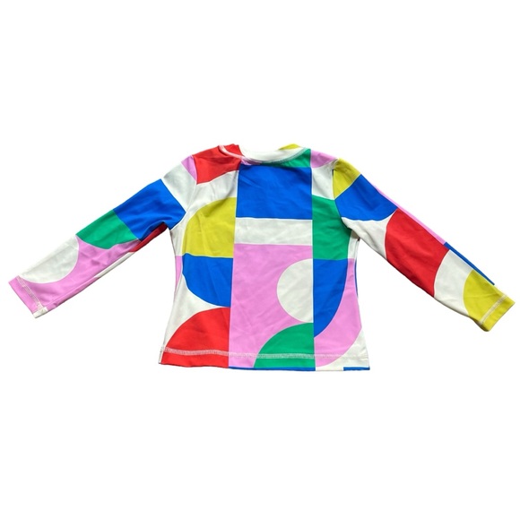 Hanna Andersson Multicolor Geo Print Rash Guard Swim Top Girls 3T - Picture 5 of 8